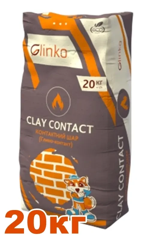 Термостойкая грунтовка до 150° CLAY CONTACT GlinKo, 20 кг.